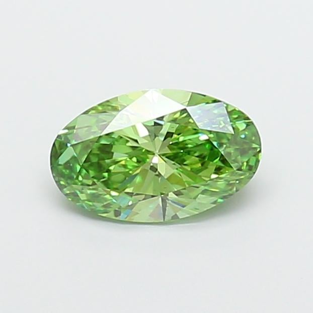 1.50 Ct. Fancy Vivid Green Oval Lab Grown Diamond