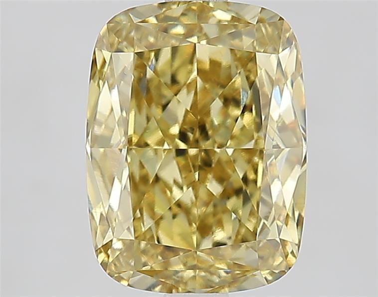 3.53 Ct. Fancy Intense Yellow Cushion Lab Grown Diamond