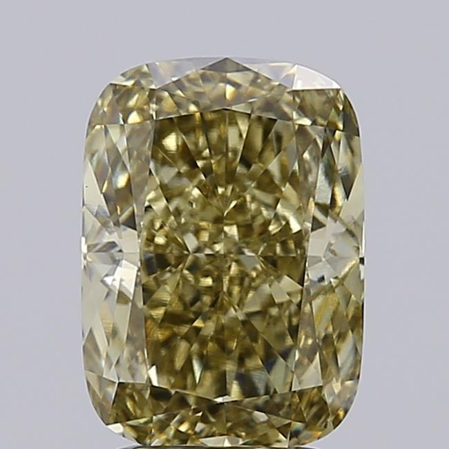 3.53 Ct. Fancy Intense Yellow Cushion Lab Grown Diamond