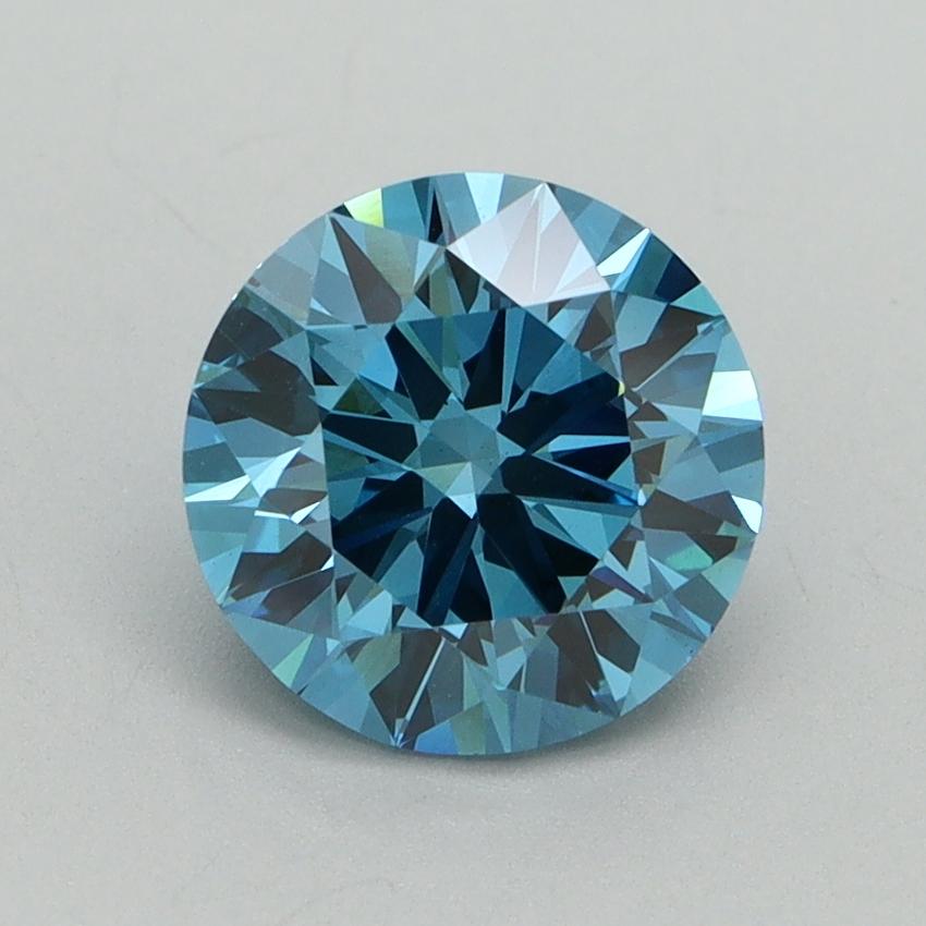 1.64 Ct. Fancy Vivid Blue Round Lab Grown Diamond