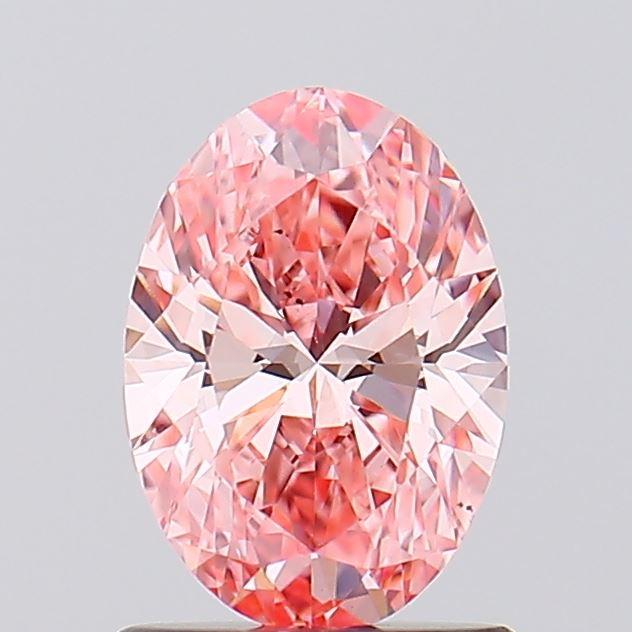 1.01 Ct. Fancy Vivid Pink Oval Lab Grown Diamond