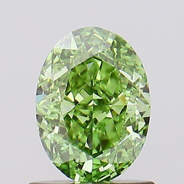 1.01 Ct. Fancy Vivid Green Oval Lab Grown Diamond
