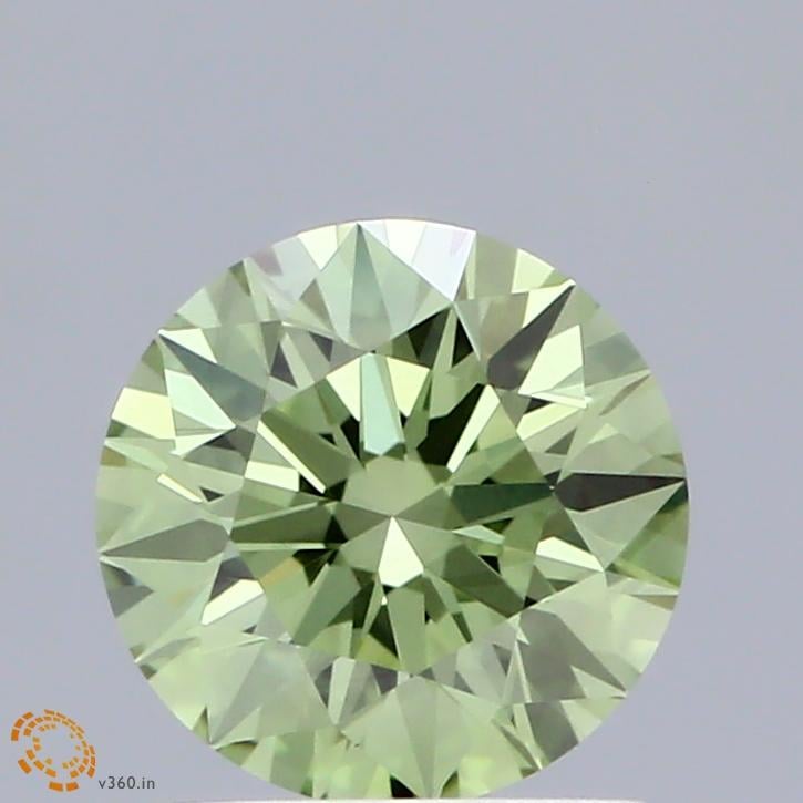 0.96 Ct. Fancy Vivid Green Round Lab Grown Diamond