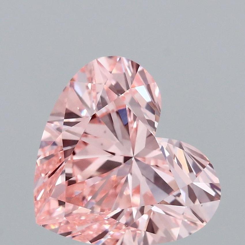3.00 Ct. Fancy Intense Pink Heart Lab Grown Diamond