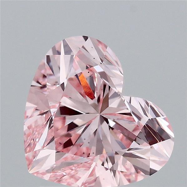 2.16 Ct. Fancy Intense Pink Heart Lab Grown Diamond