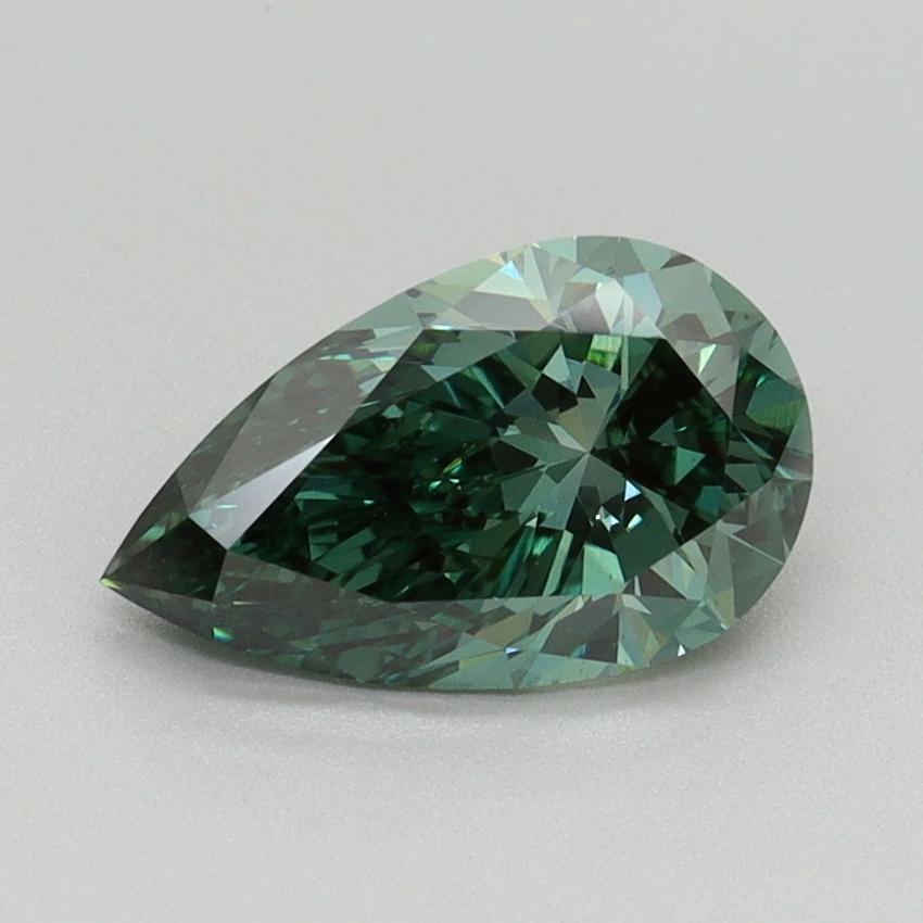 1.33 Ct. Fancy Vivid Green Pear Lab Grown Diamond