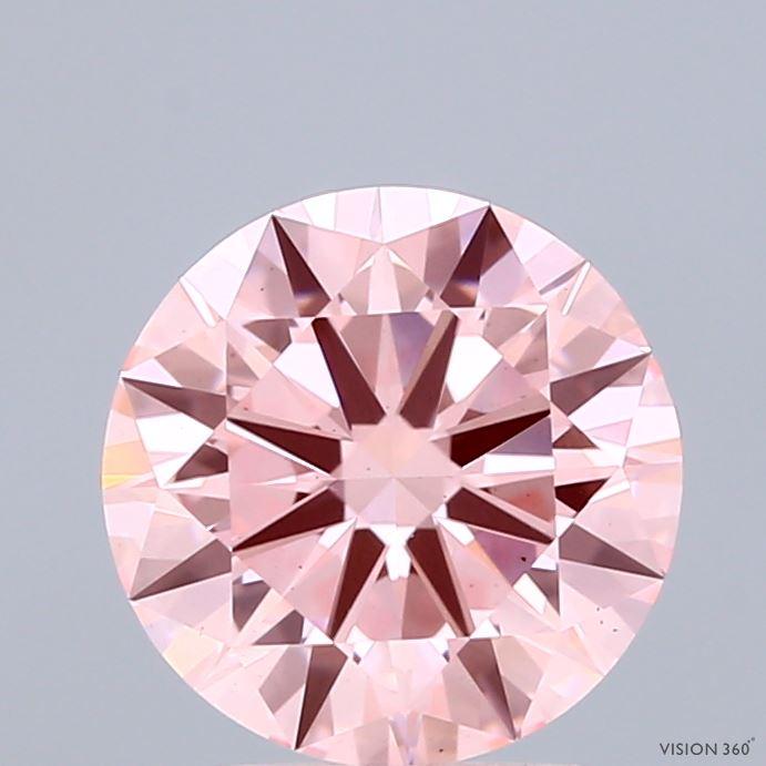 2.00 Ct. Fancy Vivid Pink Round Lab Grown Diamond