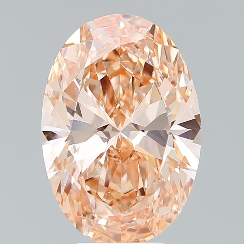 6.06 Ct. Fancy Vivid Pink Oval Lab Grown Diamond
