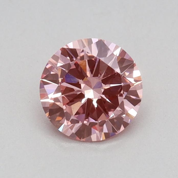 0.37 Ct. Fancy Vivid Pink Round Lab Grown Diamond