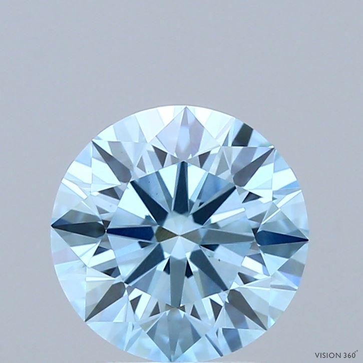 2.00 Ct. Fancy Vivid Blue Round Lab Grown Diamond