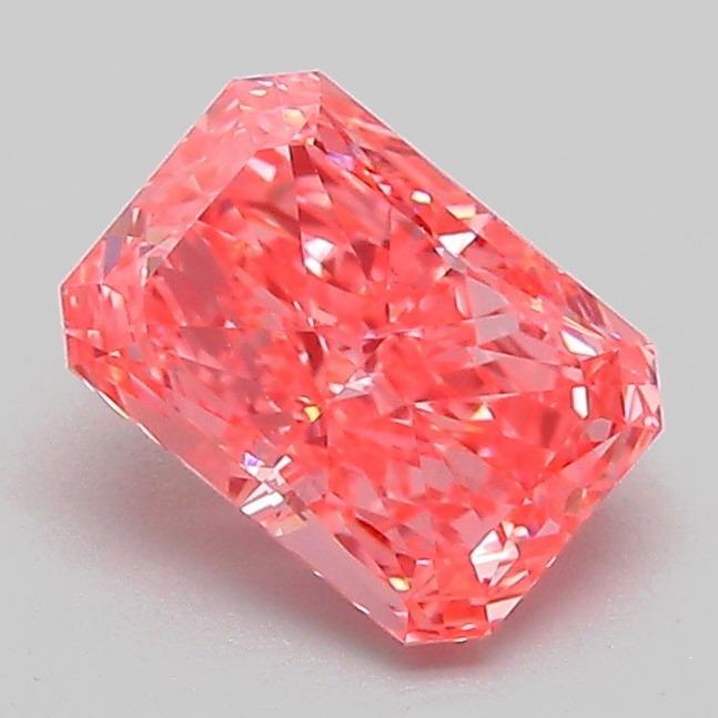 1.10 Ct. Fancy Vivid Pink Radiant Lab Grown Diamond