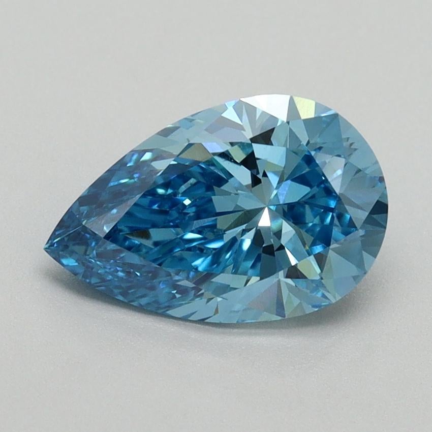 1.59 Ct. Fancy Vivid Blue Pear Lab Grown Diamond