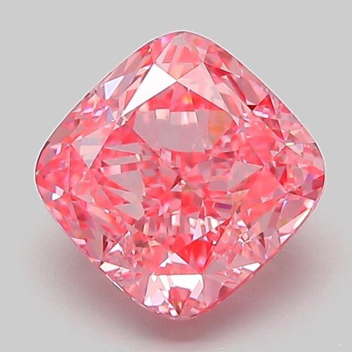 2.09 Ct. Fancy Vivid Pink Cushion Lab Grown Diamond