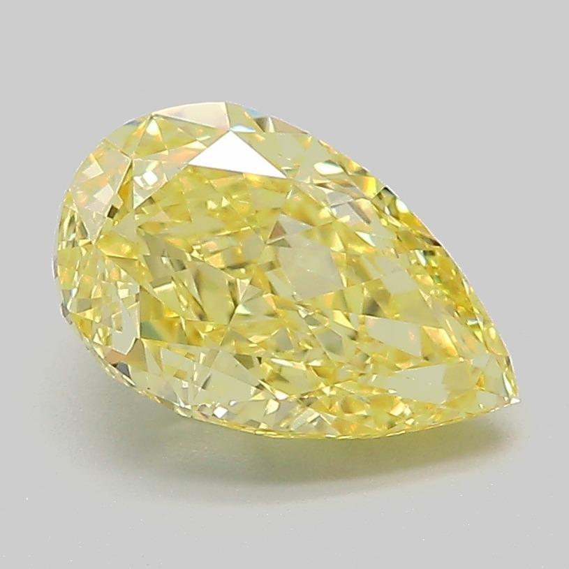 2.08 Ct. Fancy Vivid Yellow Pear Lab Grown Diamond