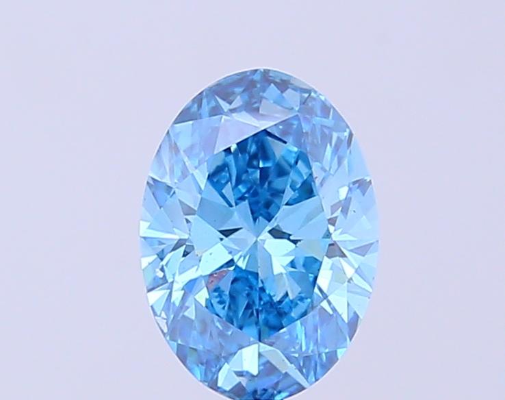 1.36 Ct. Fancy Vivid  Blue Oval Lab Grown Diamond
