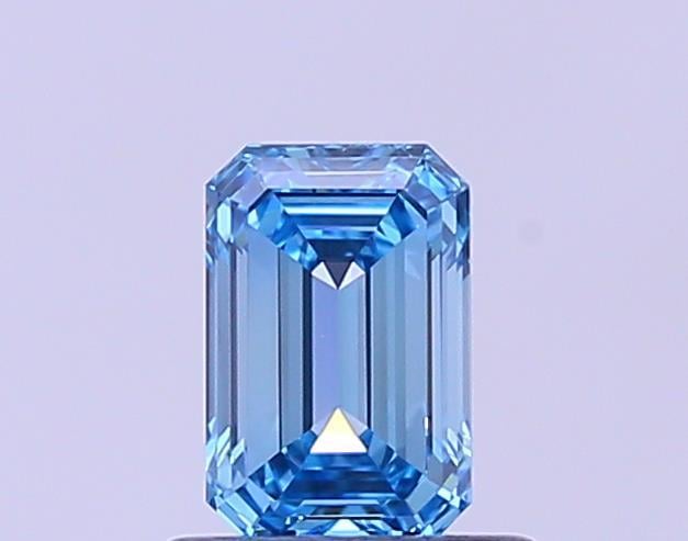 0.66 Ct. Fancy Vivid Blue Emerald Lab Grown Diamond
