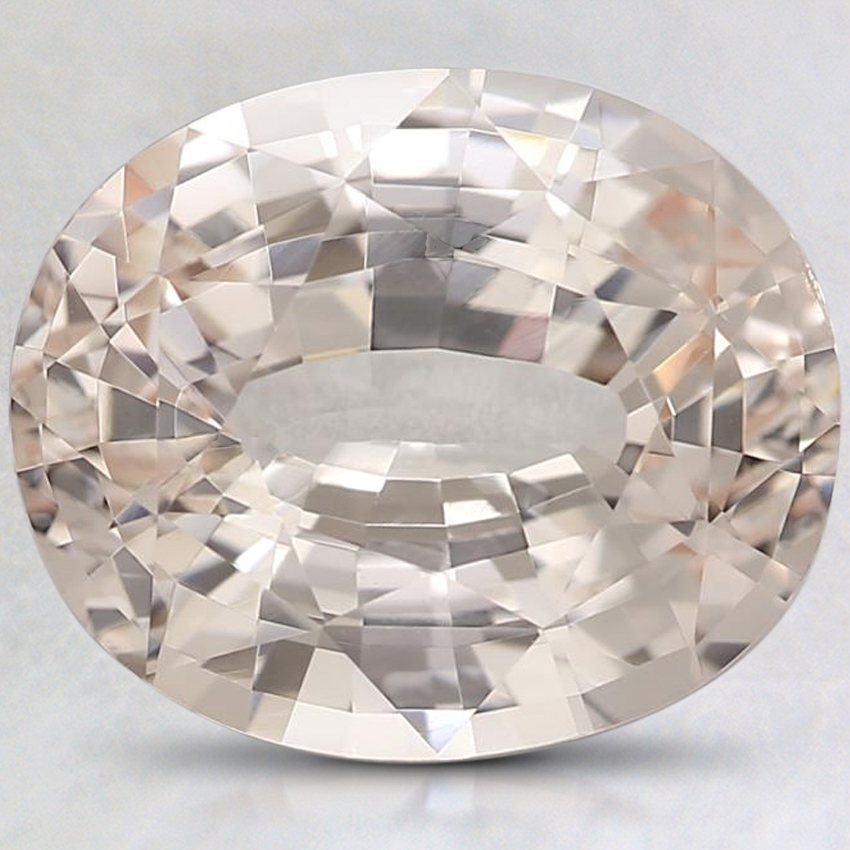 10.9x9.0mm Unheated Peach Oval Sapphire