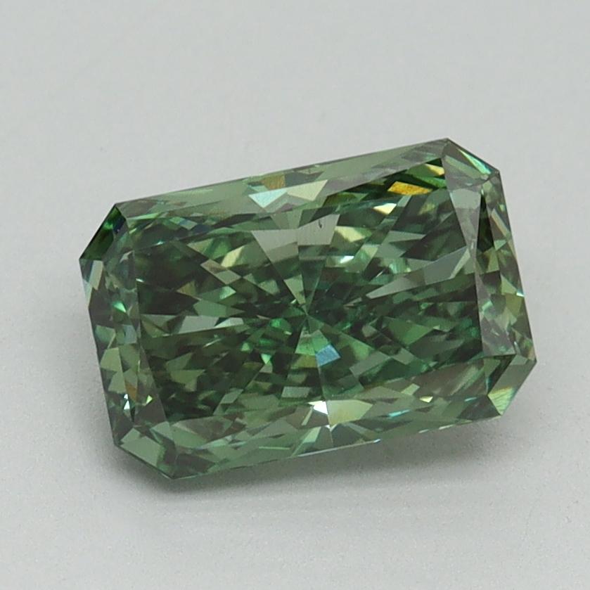 1.5 Ct. Fancy Vivid Green Radiant Lab Grown Diamond