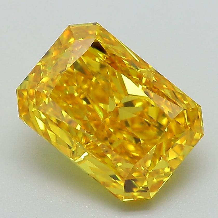 3.06 Ct. Fancy Vivid Yellow Radiant Lab Grown Diamond