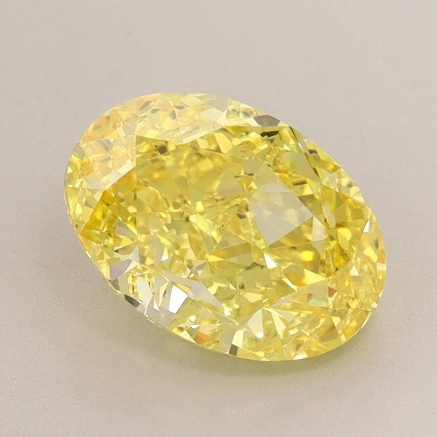 2.25 Ct. Fancy Vivid  Yellow Oval Lab Grown Diamond