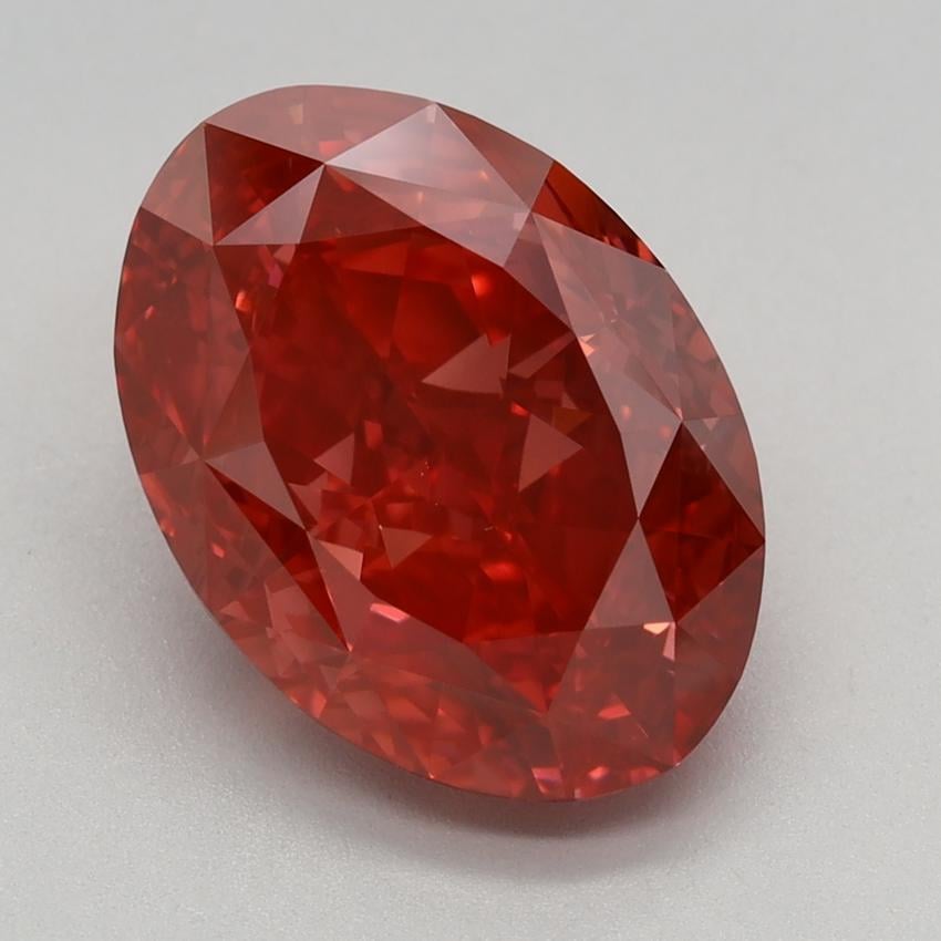 4.15 Ct. Fancy Vivid Pink Oval Lab Grown Diamond