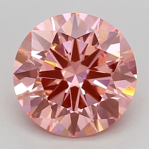 2.30 Ct. Fancy Vivid Pink Round Lab Grown Diamond