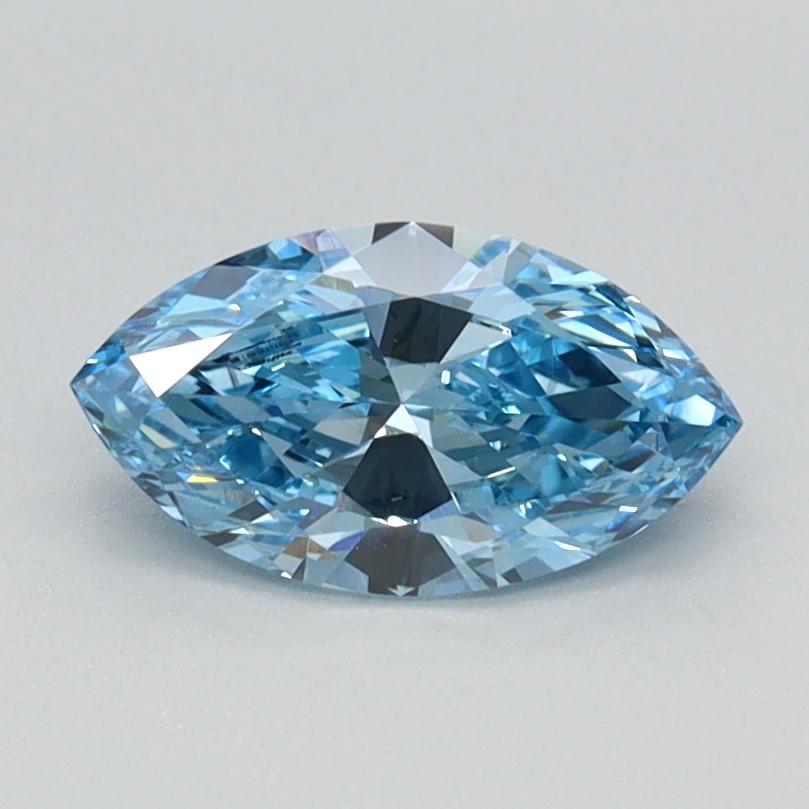0.70 Ct. Fancy Vivid Blue Marquise Lab Grown Diamond