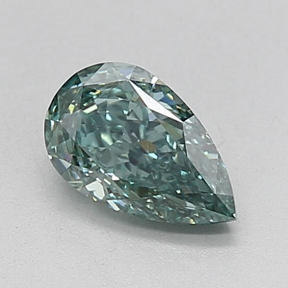 1.02 Ct. Fancy Vivid Green Pear Lab Grown Diamond