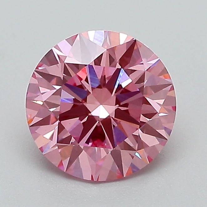 1.22 Ct. Fancy Vivid Pink Round Lab Grown Diamond