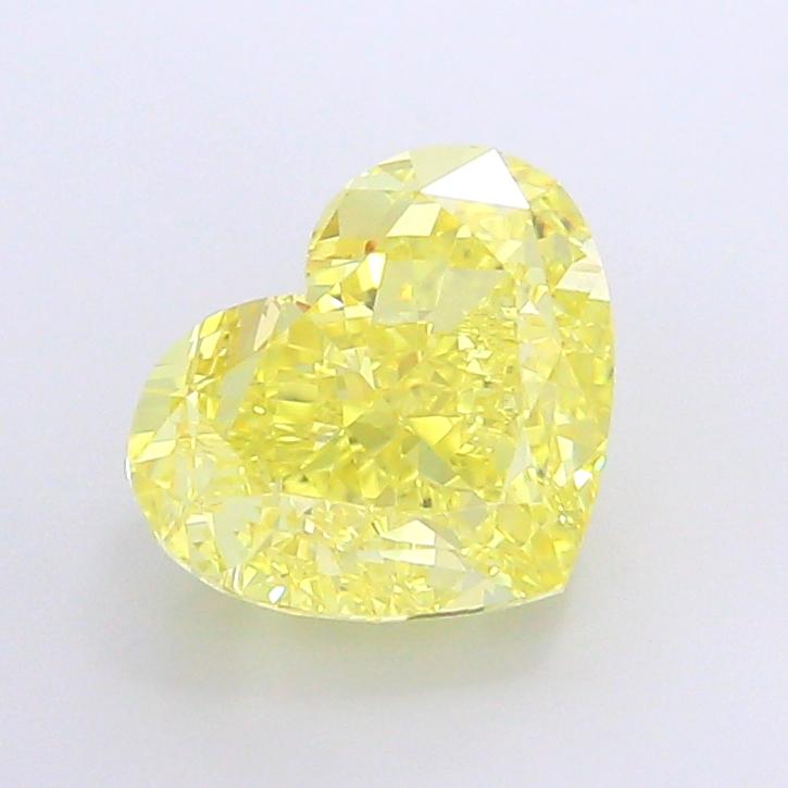 5.51 Ct. Fancy Intense Yellow Heart Lab Grown Diamond