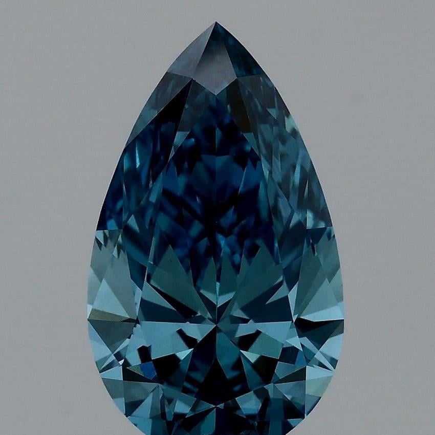 1.55 Ct. Fancy Vivid Blue Pear Lab Grown Diamond