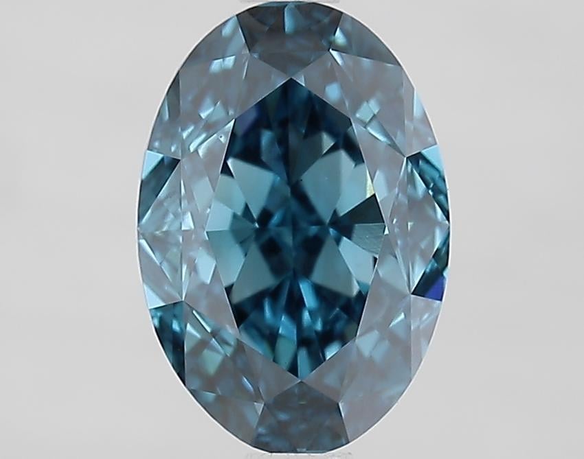 1.89 Ct. Fancy Vivid Blue Oval Lab Grown Diamond