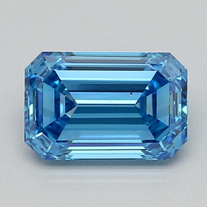 1.51 Ct. Fancy Vivid  Blue Emerald Lab Grown Diamond