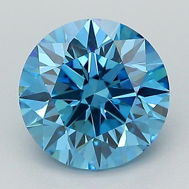 1.58 Ct. Fancy Vivid Blue Round Lab Grown Diamond