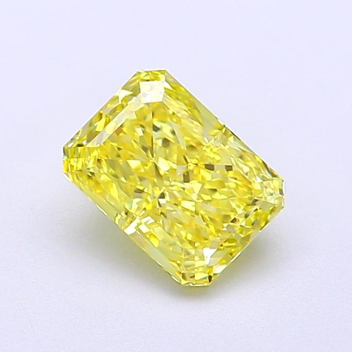 1.26 Ct. Fancy Vivid  Yellow Radiant Lab Grown Diamond
