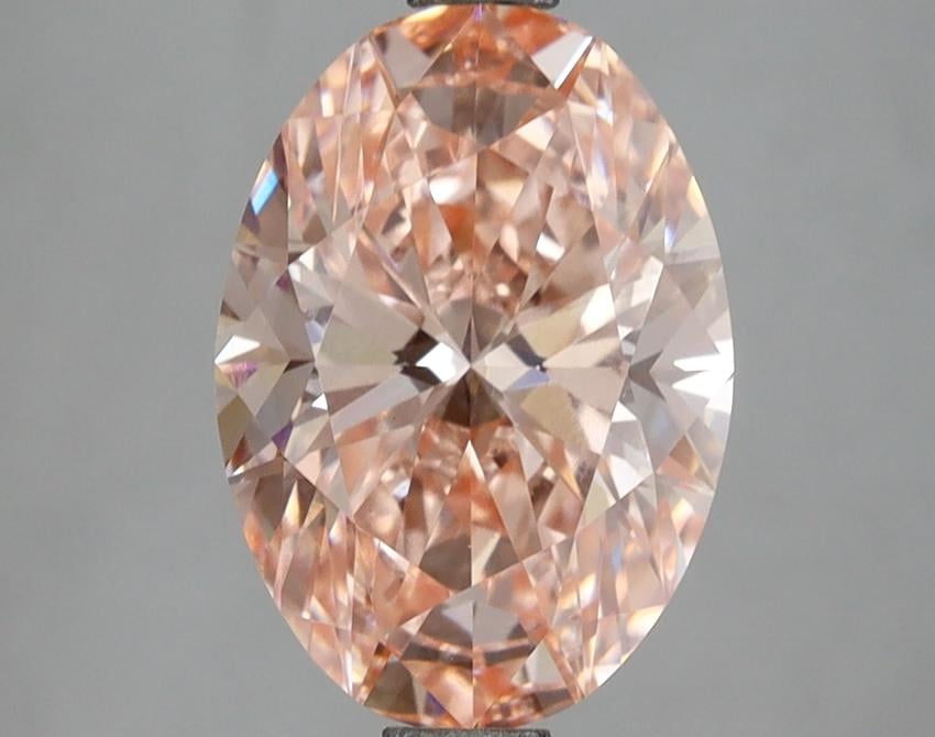 3.04 Ct. Fancy Vivid Pink Oval Lab Grown Diamond
