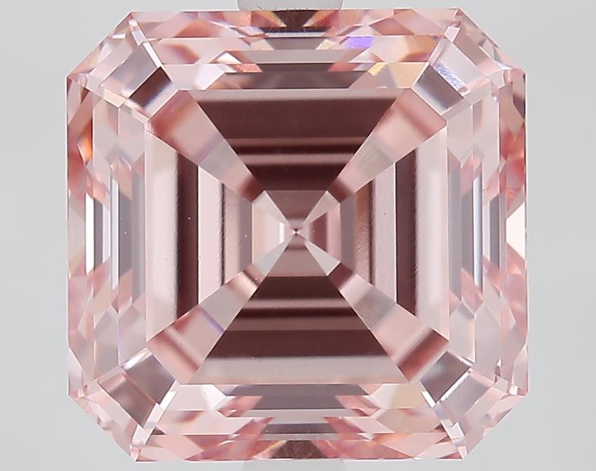 4.77 Ct. Fancy Intense Pink Asscher Lab Grown Diamond