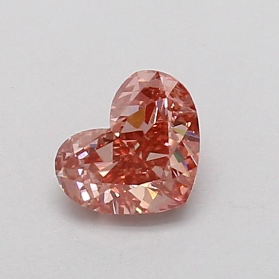 0.52 Ct. Fancy Vivid Pink Heart Lab Grown Diamond