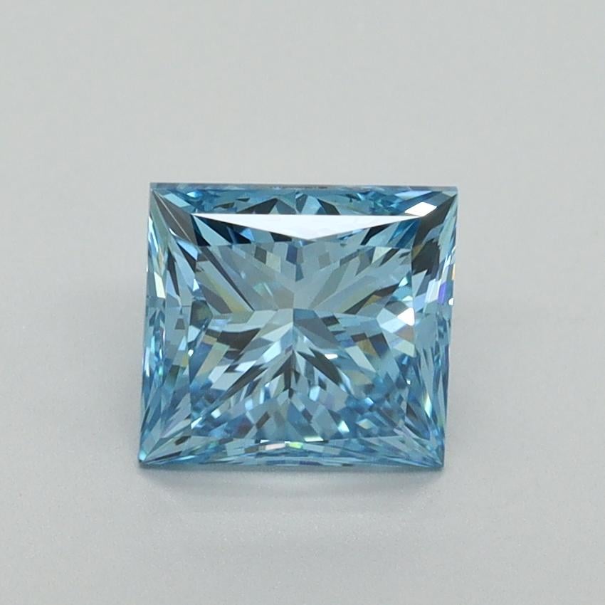 1.50 Ct. Fancy Vivid Blue Princess Lab Grown Diamond