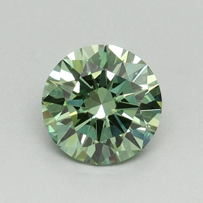 0.60 Ct. Fancy Vivid Green Round Lab Grown Diamond