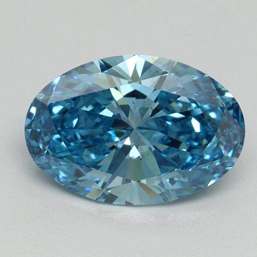 1.56 Ct. Fancy Vivid Blue Oval Lab Grown Diamond