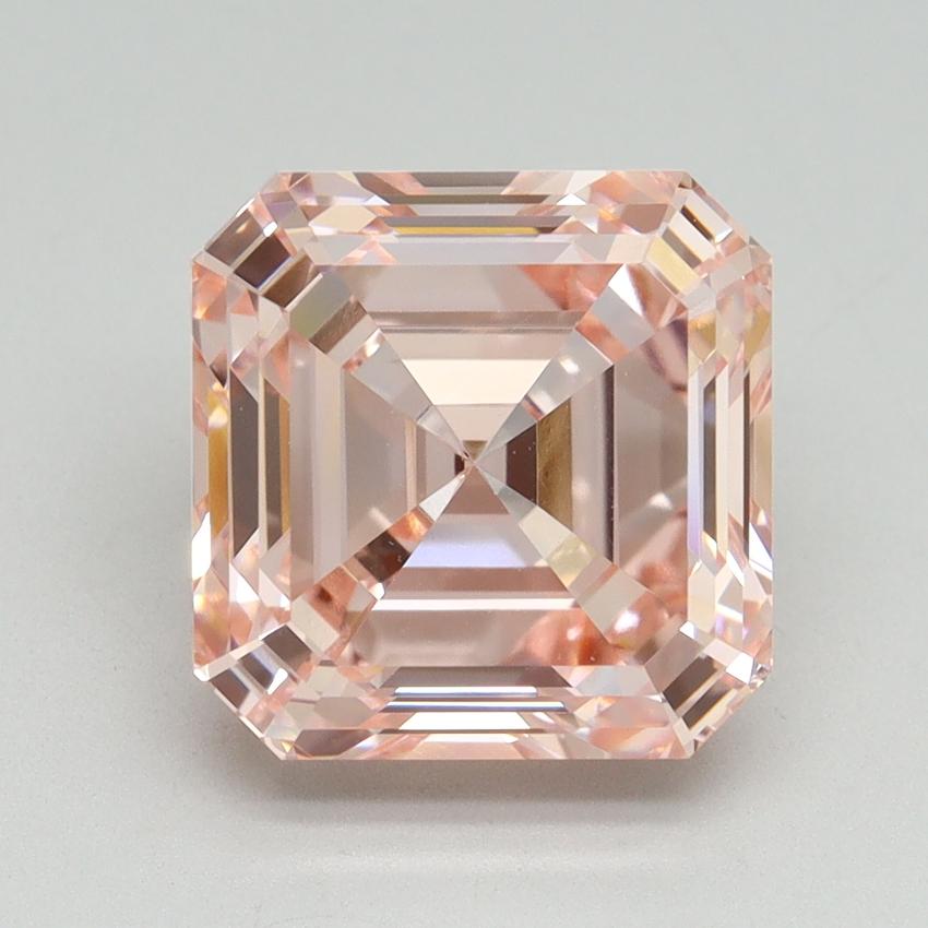 5.05 Ct. Fancy Intense Pink Asscher Lab Grown Diamond