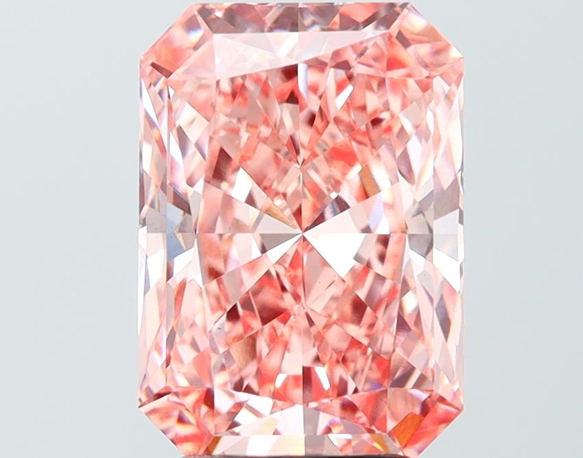 4.05 Ct. Fancy Vivid Pink Radiant Lab Grown Diamond