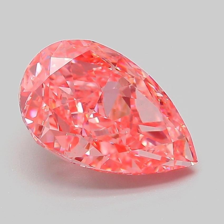 3.07 Ct. Fancy Vivid Pink Pear Lab Grown Diamond