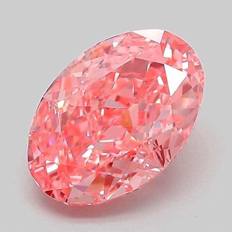 2.06 Ct. Fancy Vivid Pink Oval Lab Grown Diamond