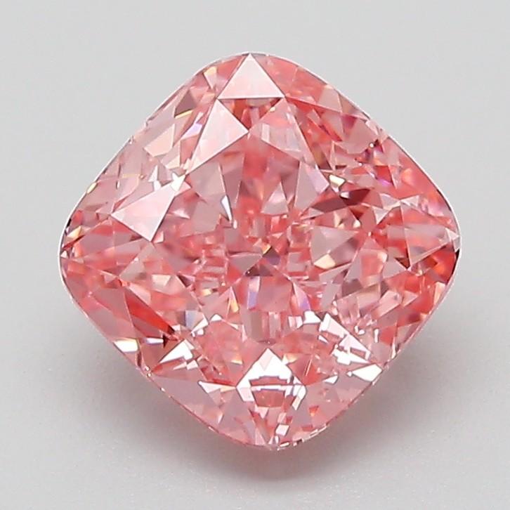 2.01 Ct. Fancy Vivid Pink Cushion Lab Grown Diamond