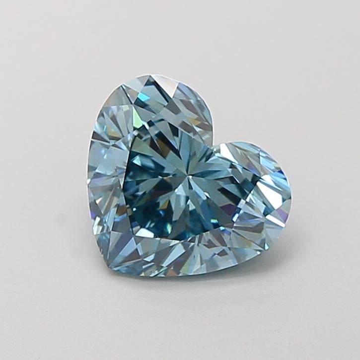 1.35 Ct. Fancy Vivid New_Mst Blue Heart Lab Grown Diamond