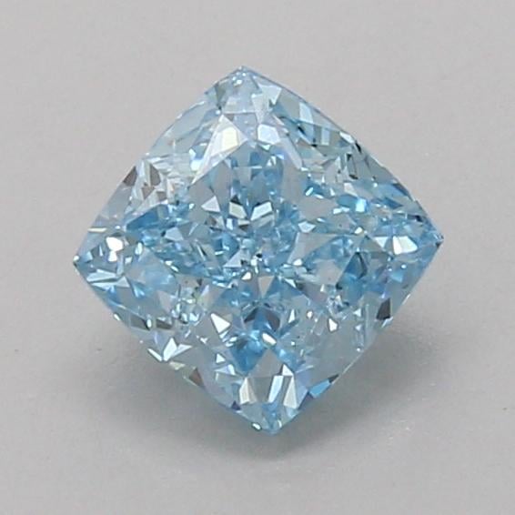 1.08 Ct. Fancy Vivid Blue Cushion Lab Grown Diamond