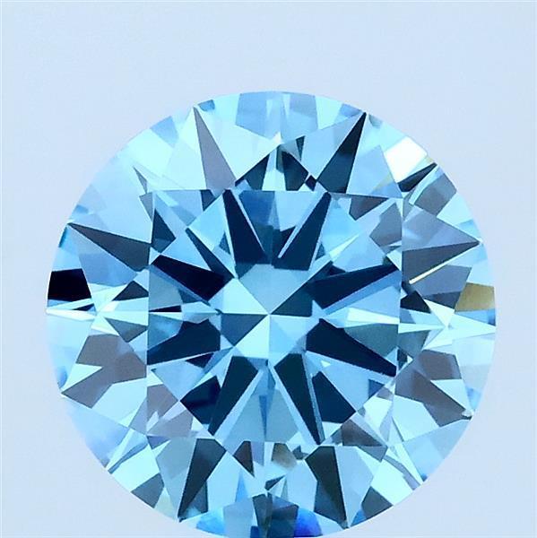 2.00 Ct. Fancy Vivid Blue Round Lab Grown Diamond