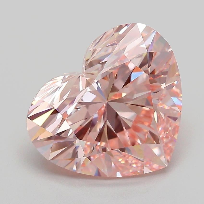 5.05 Ct. Fancy Intense Pink Heart Lab Grown Diamond